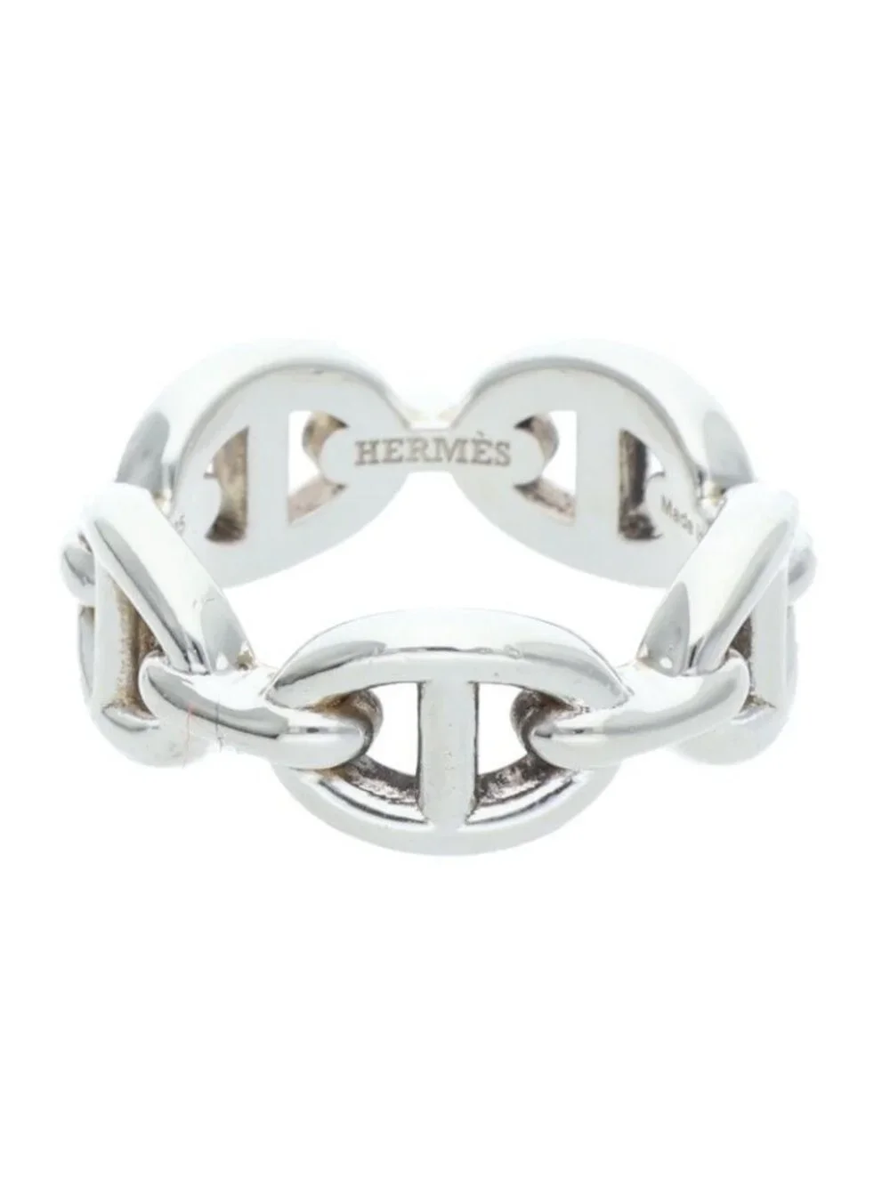 Hermes Chaine D'ancre Enchainee PM Silver Ring